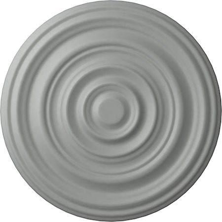 Ekena Millwork Carton Smooth Ceiling Medallion (Fits Canopies up to 9 1/8"), 29 1/8"OD x 1 1/2"P, Primed White CM29CA